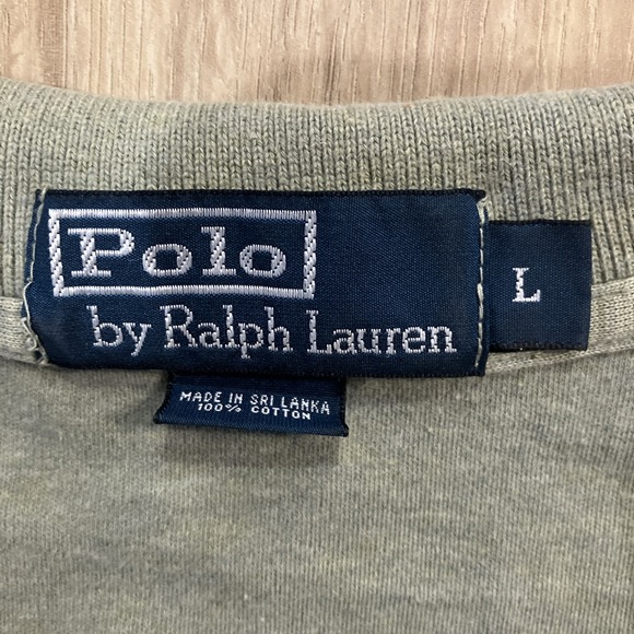 Polo Ralph Lauren Collared Short Sleeve Shirt L Olive Green - Picture 5 of 5